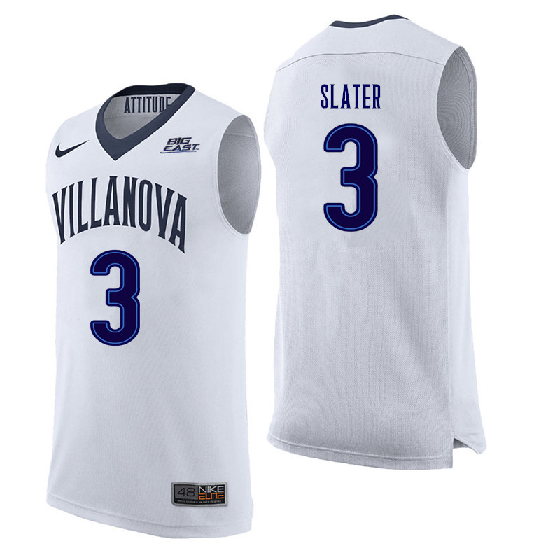Men #3 Brandon Slater Villanova Wildcats College Basketball Jerseys Sale-White